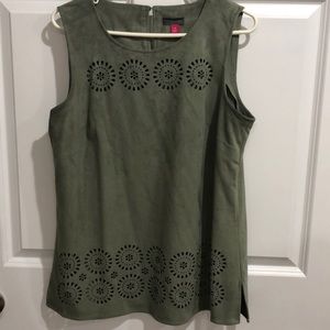 Vince Camuto suede sleeveless top
